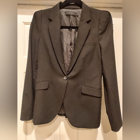ZARA WOMAN- Suit Jacket Size M. Black Fully Lined - Picture 3 of 9
